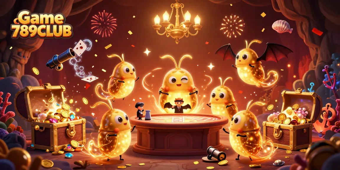Experience thrilling gameplay with Game 789CLUB in a vibrant, illuminated casino scene.