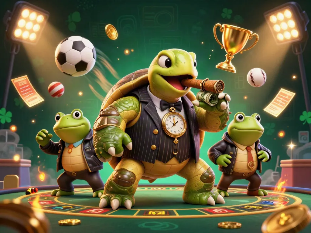 Experience thrilling moments with the red88's engaging casino atmosphere featuring a snapping turtle mobster.